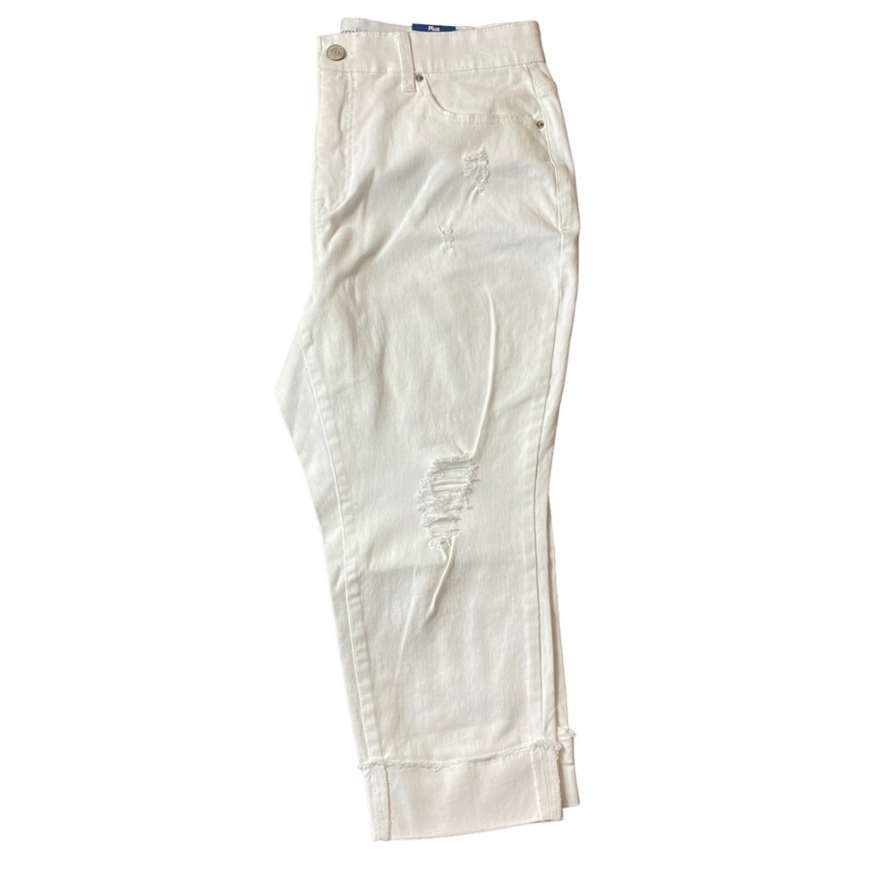 Terra & sky White Denim Capris Sz 16W